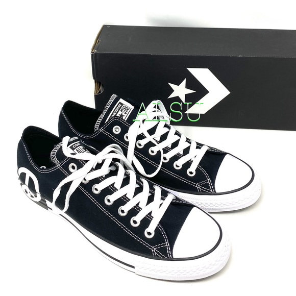 Converse Chuck Taylor ☮️ AS Canvas Low Skate Men’s Size Black Sneakers 165769F - Picture 3 of 13